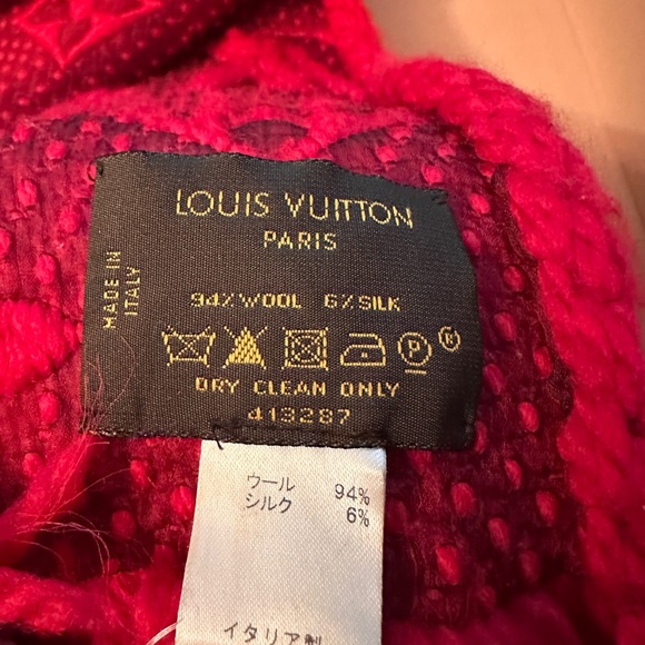 Authentic Logomania Dark Pink Scarf (soft red) - Picture 8 of 8